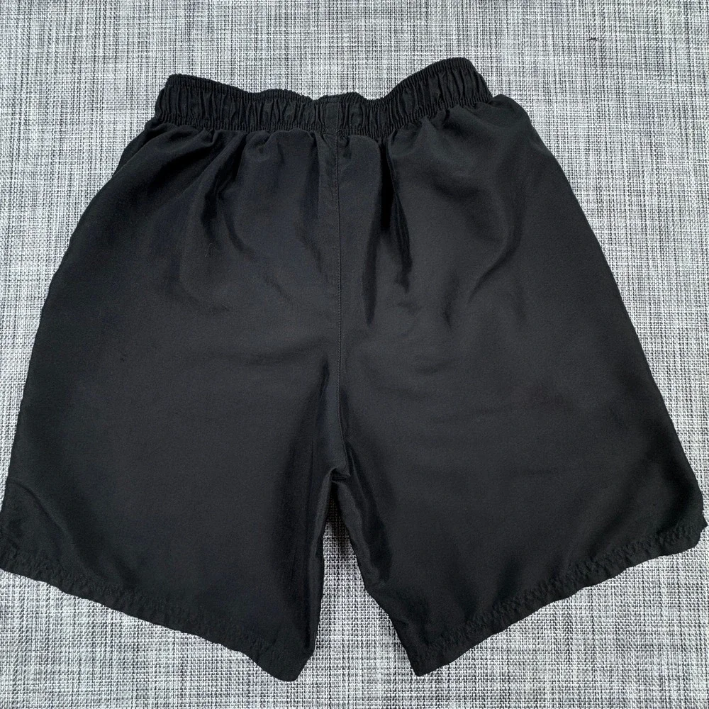 Nike Core Volley Swim Trunks Mens Small Black Mesh Lined Elastic Waist 7 Shorts
